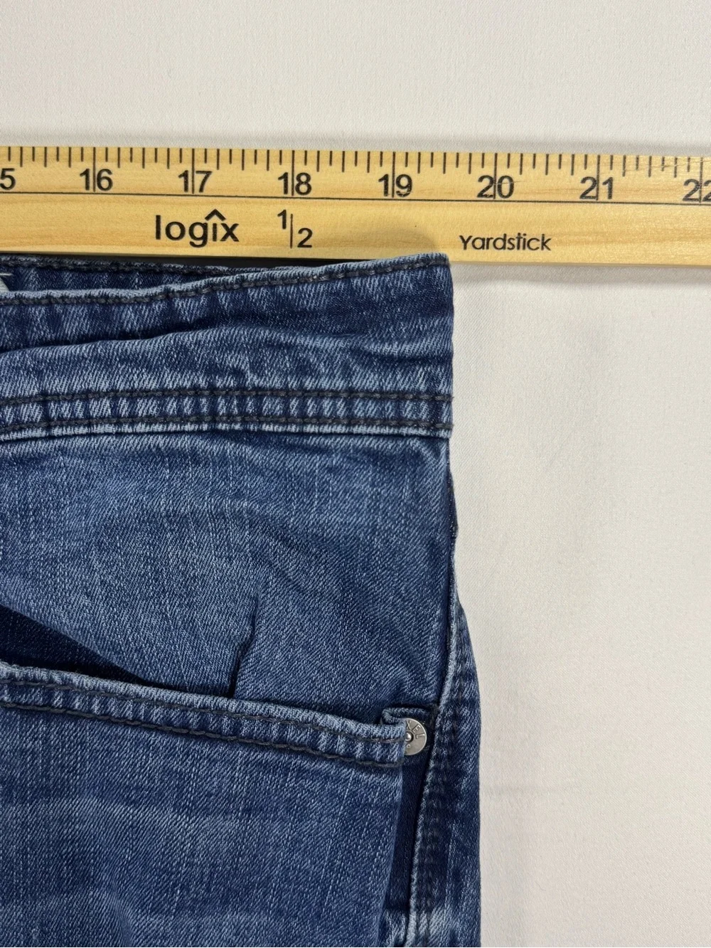 TK AXEL Straight Fit Blue Denim Jeans Mid Rise Men’s Tagged 38x32 Measures 38x30